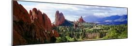 Rock Formations on a Landscape, Garden of the Gods, Colorado Springs, Colorado, USA-null-Mounted Photographic Print