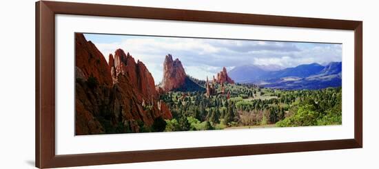 Rock Formations on a Landscape, Garden of the Gods, Colorado Springs, Colorado, USA-null-Framed Photographic Print