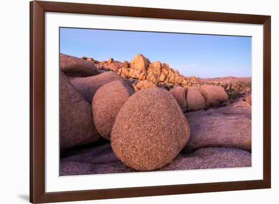 Rock formations on a landscape, Joshua Tree National Park, California, USA-null-Framed Photographic Print