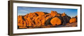 Rock formations on a landscape, Joshua Tree National Park, California, USA-null-Framed Photographic Print