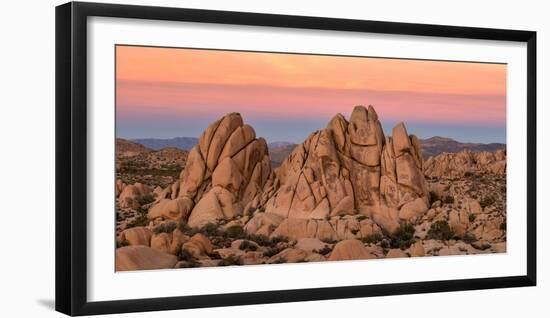 Rock formations on a landscape, Joshua Tree National Park, California, USA-null-Framed Photographic Print