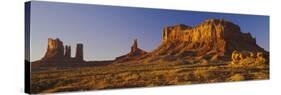 Rock Formations on a Landscape, Monument Valley, Monument Valley Tribal Park, Utah, USA-null-Stretched Canvas