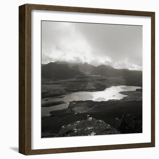 Rock Formations on Side of Stac Pollaidh above Loch Lurgainn-null-Framed Photographic Print