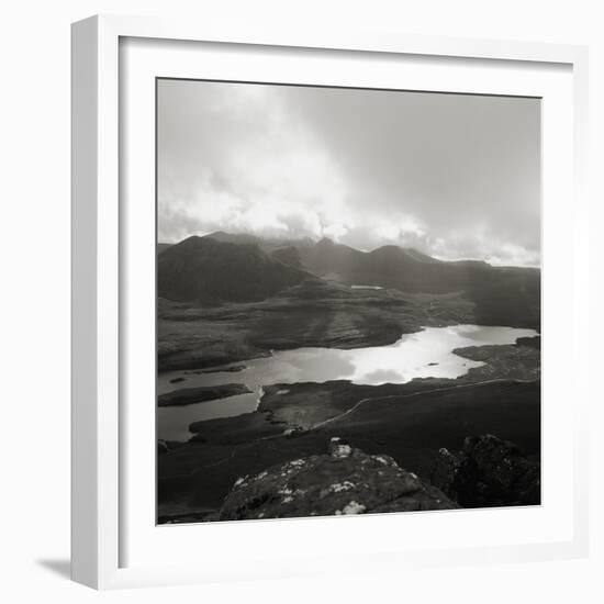 Rock Formations on Side of Stac Pollaidh above Loch Lurgainn-null-Framed Photographic Print