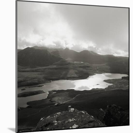 Rock Formations on Side of Stac Pollaidh above Loch Lurgainn-null-Mounted Photographic Print