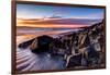 Rock formations on the beach at sunrise, Baja California Sur, Mexico-Panoramic Images-Framed Photographic Print
