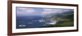 Rock Formations on the Beach, Bixby Bridge, Pacific Coast Highway, Big Sur, California, USA-null-Framed Photographic Print