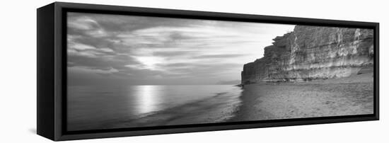 Rock Formations on the Beach, Burton Bradstock, Dorset, England-null-Framed Stretched Canvas