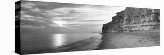 Rock Formations on the Beach, Burton Bradstock, Dorset, England-null-Stretched Canvas