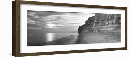 Rock Formations on the Beach, Burton Bradstock, Dorset, England-null-Framed Photographic Print