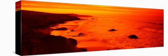 Rock Formations on the Beach, California, USA-null-Stretched Canvas