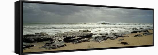 Rock Formations on the Beach, Jeffreys Bay, Eastern Cape, South Africa-null-Framed Stretched Canvas