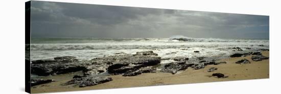 Rock Formations on the Beach, Jeffreys Bay, Eastern Cape, South Africa-null-Stretched Canvas