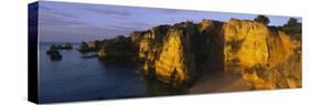 Rock Formations on the Beach, Lagos, Algarve, Portugal-null-Stretched Canvas