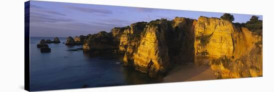 Rock Formations on the Beach, Lagos, Algarve, Portugal-null-Stretched Canvas