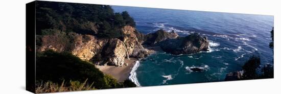 Rock Formations on the Beach, Mcway Falls, Mcway Cove, Julia Pfeiffer Burns State Park-null-Stretched Canvas