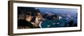 Rock Formations on the Beach, Mcway Falls, Mcway Cove, Julia Pfeiffer Burns State Park-null-Framed Photographic Print