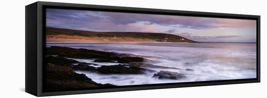 Rock Formations on the Coast, Croyde, North Devon, Devon, England-null-Framed Stretched Canvas