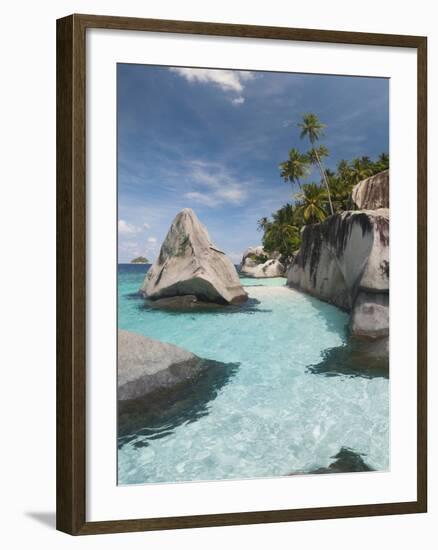 Rock Formations on the Coast, Pulau Dayang Beach, Malaysia-null-Framed Premium Photographic Print