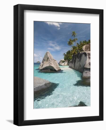 Rock Formations on the Coast, Pulau Dayang Beach, Malaysia-null-Framed Premium Photographic Print