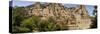 Rock Formations over a Monastery, Montserrat Monastery, Montserrat Barcelona, Catalonia, Spain-null-Stretched Canvas