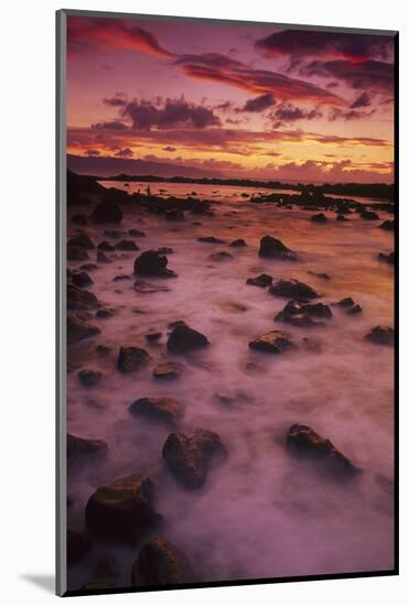 Rock Formations, storm surf near Pupukea Beach Park, North Shore, Oahu, Hawaii-Stuart Westmorland-Mounted Photographic Print