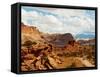 Rock Formations Under the Cloudy Sky, Capitol Reef National Park, Utah, USA-null-Framed Stretched Canvas