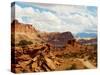 Rock Formations Under the Cloudy Sky, Capitol Reef National Park, Utah, USA-null-Stretched Canvas