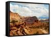 Rock Formations Under the Cloudy Sky, Capitol Reef National Park, Utah, USA-null-Framed Stretched Canvas