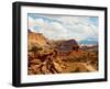 Rock Formations Under the Cloudy Sky, Capitol Reef National Park, Utah, USA-null-Framed Photographic Print