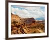 Rock Formations Under the Cloudy Sky, Capitol Reef National Park, Utah, USA-null-Framed Photographic Print