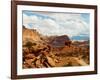 Rock Formations Under the Cloudy Sky, Capitol Reef National Park, Utah, USA-null-Framed Photographic Print