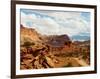 Rock Formations Under the Cloudy Sky, Capitol Reef National Park, Utah, USA-null-Framed Photographic Print