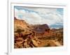 Rock Formations Under the Cloudy Sky, Capitol Reef National Park, Utah, USA-null-Framed Photographic Print