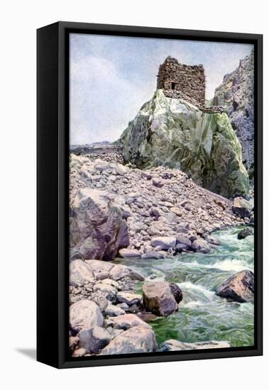 Rock Fortress, Afghan Border, C1924-null-Framed Stretched Canvas