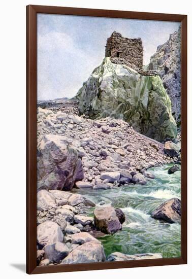 Rock Fortress, Afghan Border, C1924-null-Framed Giclee Print