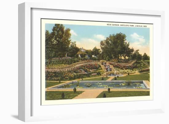 Rock Garden, Antelope Park, Lincoln, Nebraska-null-Framed Art Print