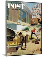 "Rock Garden," Saturday Evening Post Cover, April 22, 1961-George Hughes-Mounted Giclee Print