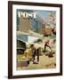 "Rock Garden," Saturday Evening Post Cover, April 22, 1961-George Hughes-Framed Giclee Print