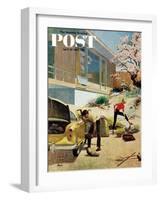 "Rock Garden," Saturday Evening Post Cover, April 22, 1961-George Hughes-Framed Giclee Print