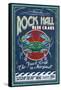 Rock Hall, Maryland - Blue Crabs-Lantern Press-Framed Stretched Canvas