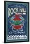 Rock Hall, Maryland - Blue Crabs-Lantern Press-Framed Premium Giclee Print