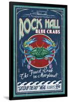 Rock Hall, Maryland - Blue Crabs-Lantern Press-Framed Art Print