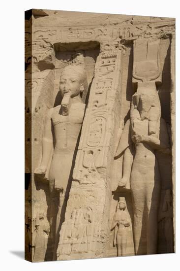 Rock-Hewn Statues of Ramses Ii on Left-Richard Maschmeyer-Stretched Canvas