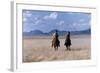 Rock Hudson and Elizabeth Taylor Ride Horses During the Filming of 'Giant', Marfa, Texas, 1956-Allan Grant-Framed Photographic Print