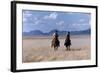 Rock Hudson and Elizabeth Taylor Ride Horses During the Filming of 'Giant', Marfa, Texas, 1956-Allan Grant-Framed Photographic Print