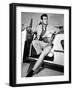 Rock Hudson in a Convertible, 1959-null-Framed Photo