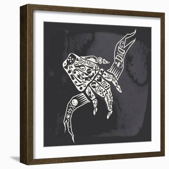 Rock Illustration-Karma3-Framed Art Print