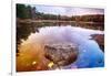 Rock in a Pond, Acadia National Park, Maine-George Oze-Framed Photographic Print