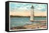 Rock Island Lighthouse, Thousand Islands, New York-null-Framed Stretched Canvas